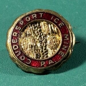 Vintage Coudersport Pennsylvania Ice Mine Lapel Hat Pin Souvenir Rare